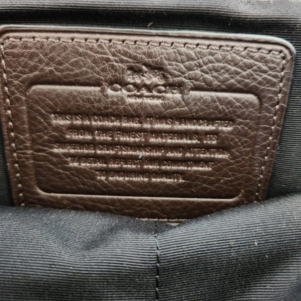 Coach  Messenger Brown Leather Briefcase Shoulder Laptop Book Business Bag - Picture 5 of 8